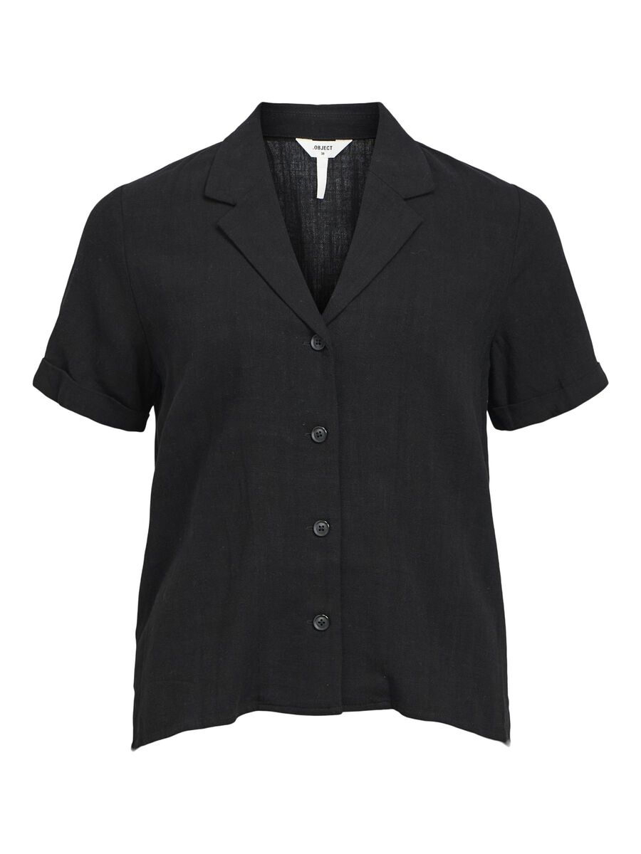 OBJECT LINEN SHIRT, Black, highres - 23045709_Black_001.jpg
