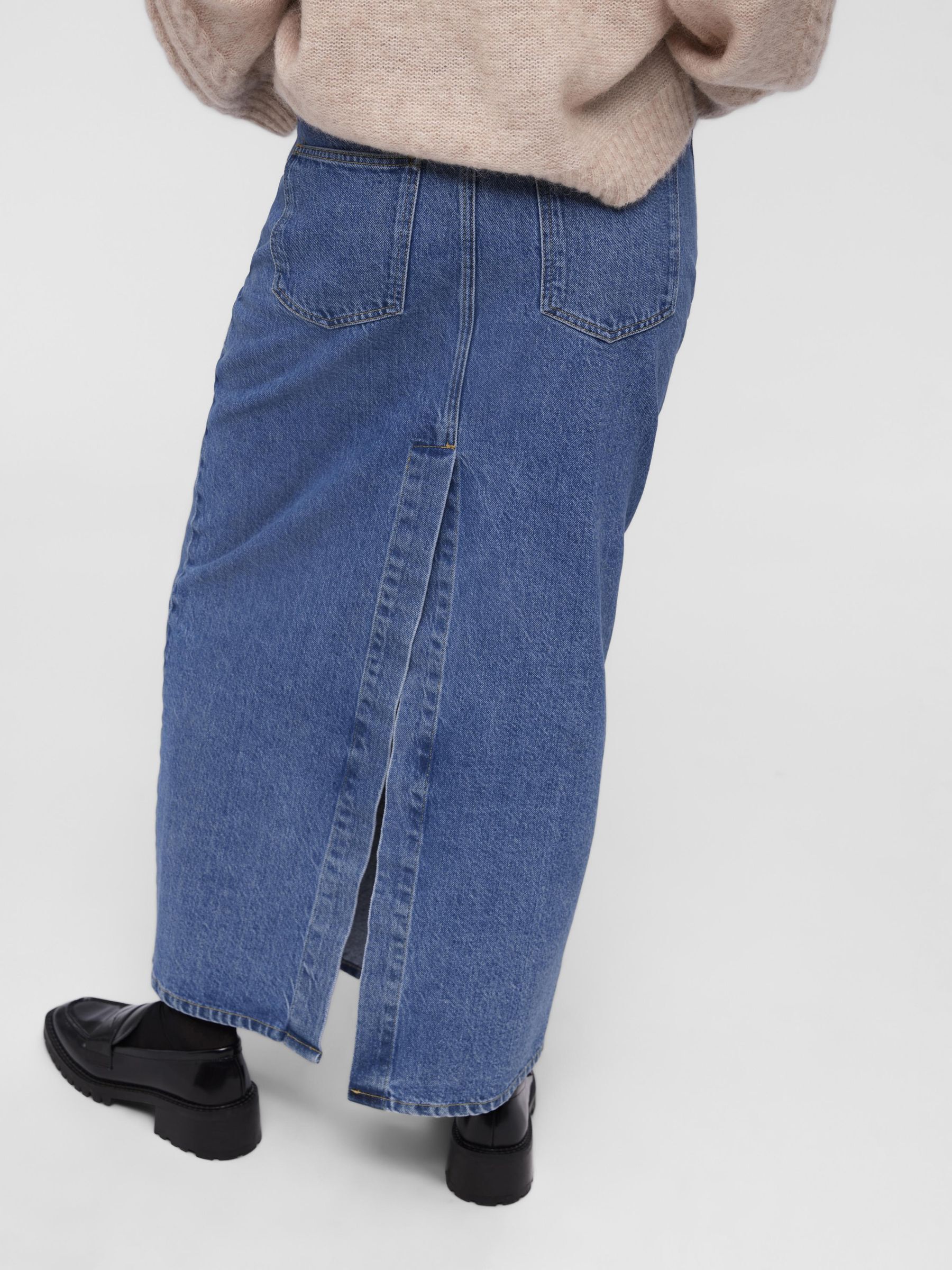 DENIM PENCIL SKIRT