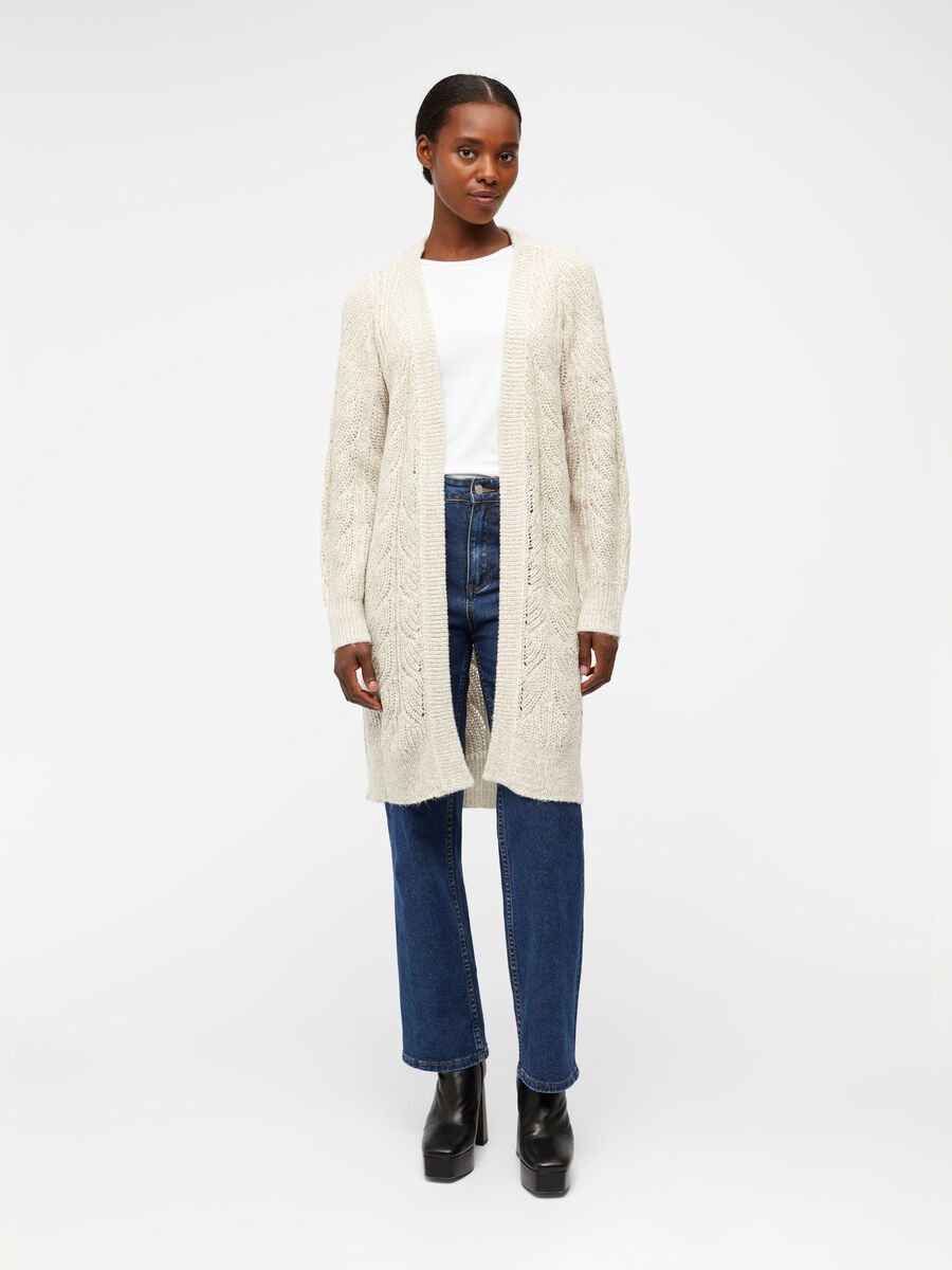 Carousel image - OBJNOVA STELLA STRIKKET CARDIGAN, Humus | 4