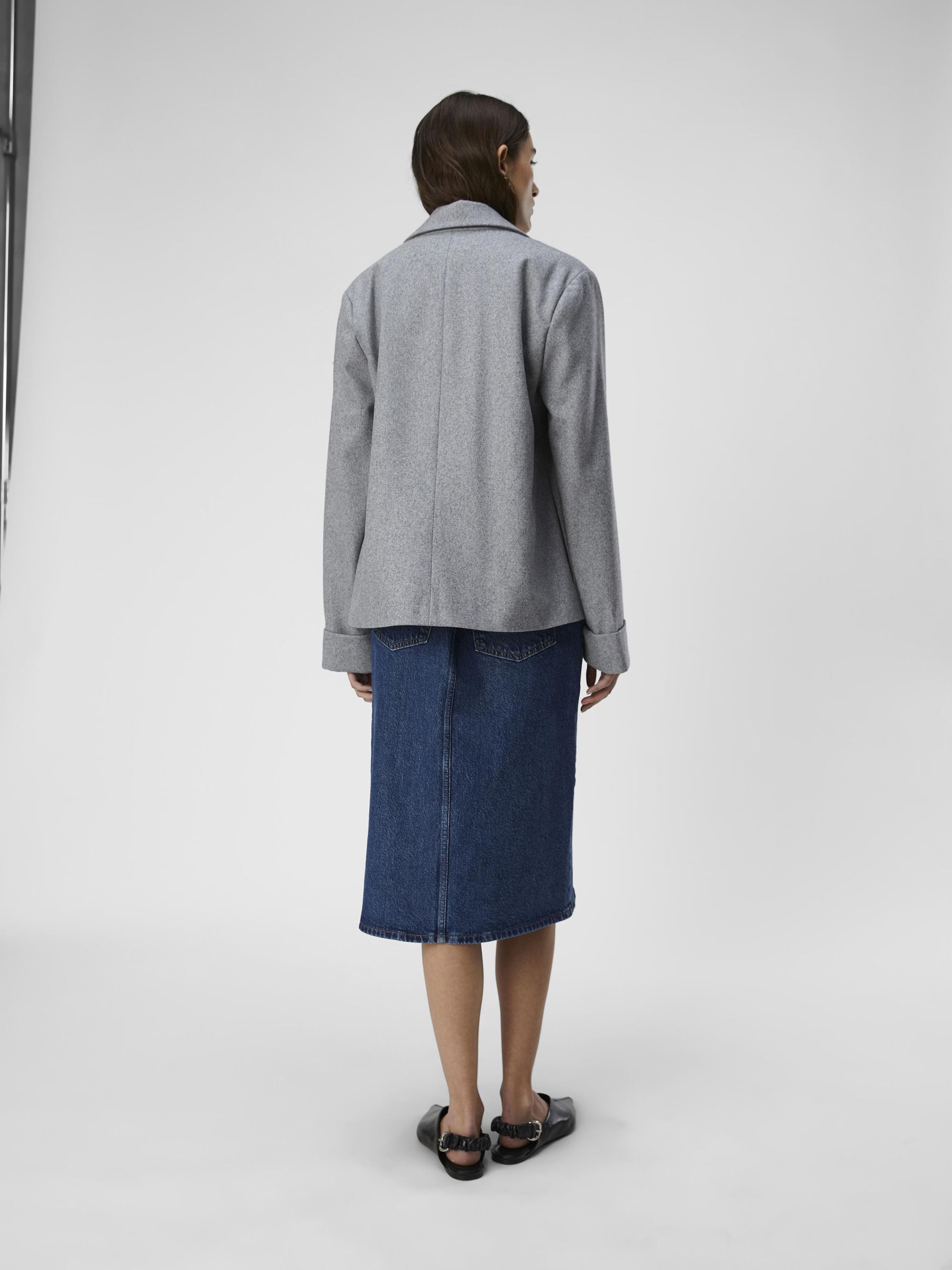Short grey blazer shop