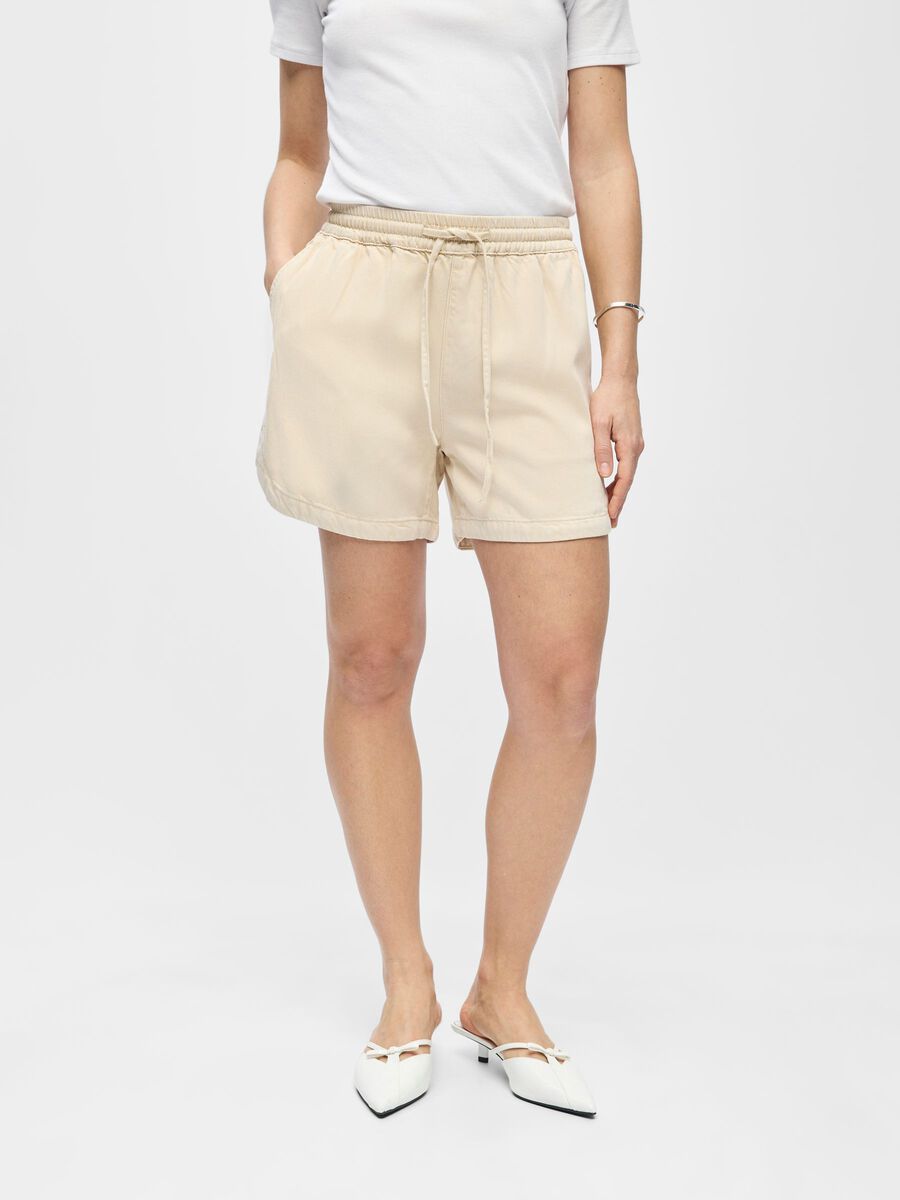 Product carousel image - RELAXED DENIM SHORTS, Birch | 1