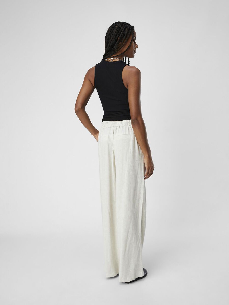 OBJECT LINEN WIDE-LEG TROUSERS, Sandshell, highres - 23040671_Sandshell_004.jpg