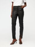 Object Collectors Item COUPE SLIM PANTALON EN CUIR, Black, highres - 23036245_Black_003.jpg