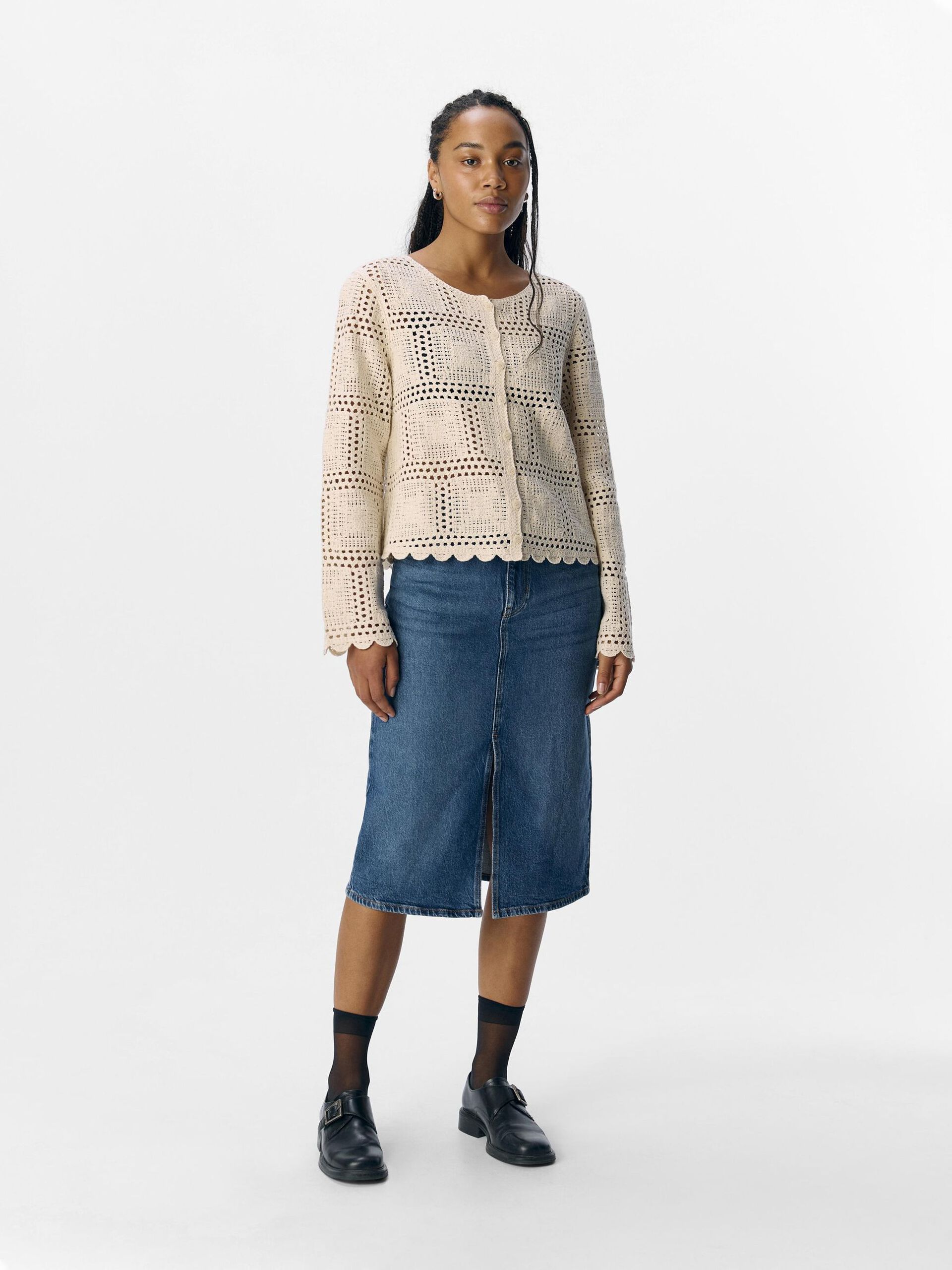 Carousel image - KNITTED CARDIGAN, Sandshell | 4