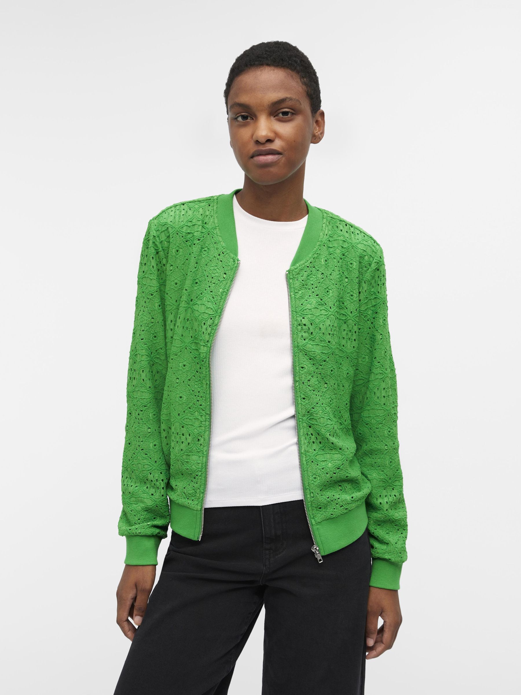 Bright green new arrivals bomber jacket
