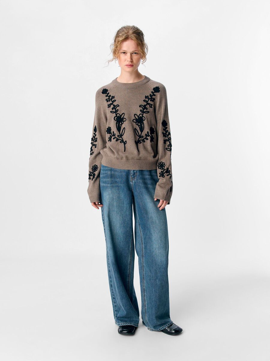 Carousel image - KNITTED PULLOVER, Morel | 4