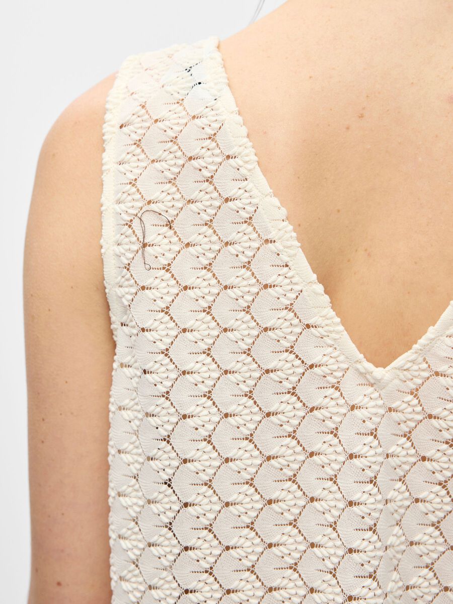 Carousel image - CROCHET KNITTED TOP, Birch | 5