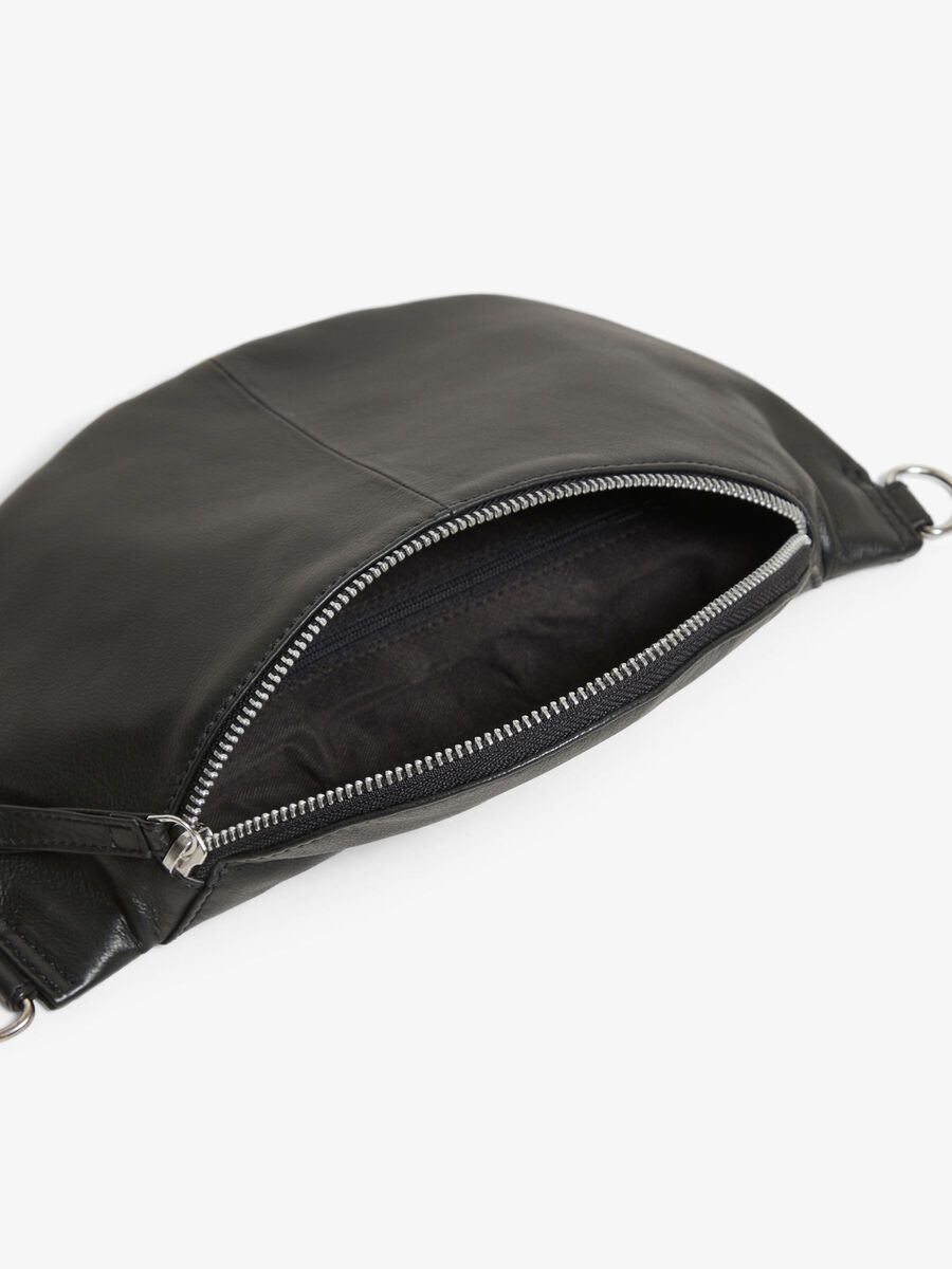 Carousel image - LEATHER BUM BAG, Black | 4