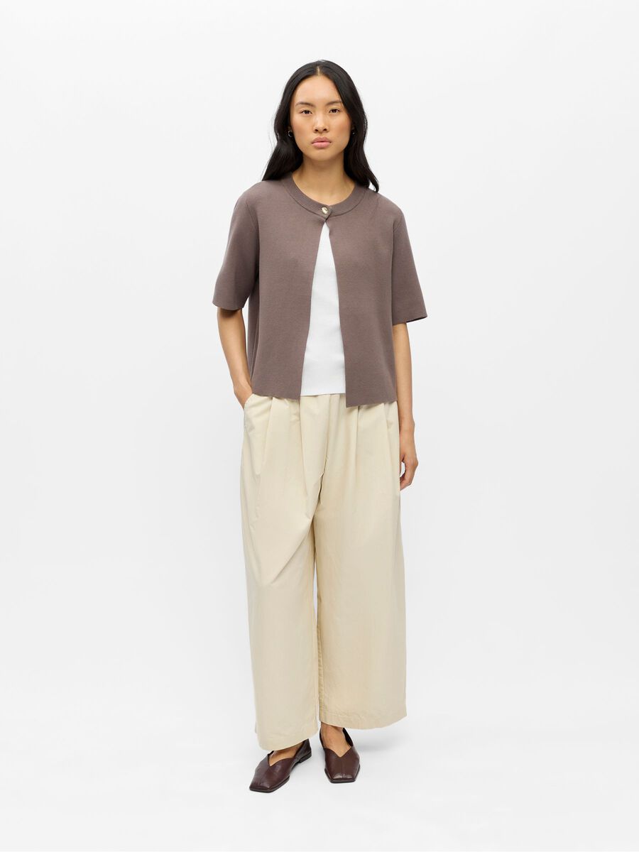 Carousel image - SHORT SLEEVE CARDIGAN, Morel | 4