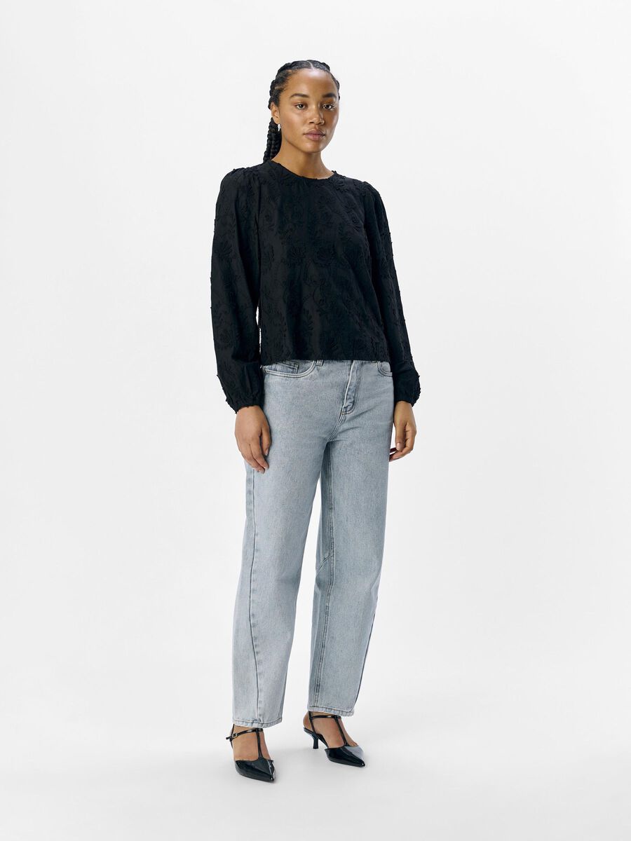 Carousel image - DETALJERT BLUSE, Black | 4