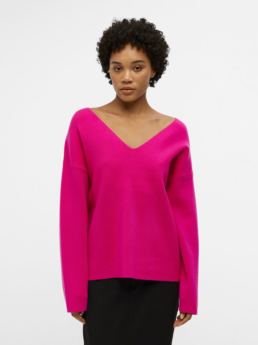 OBJECT COL EN V PULL EN MAILLE, Rose Violet, highres - 23044288_RoseViolet_003.jpg