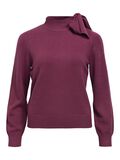 Product image thumbnail - DÉTAIL NŒUD PULL EN MAILLE, Mauve Wine | 1