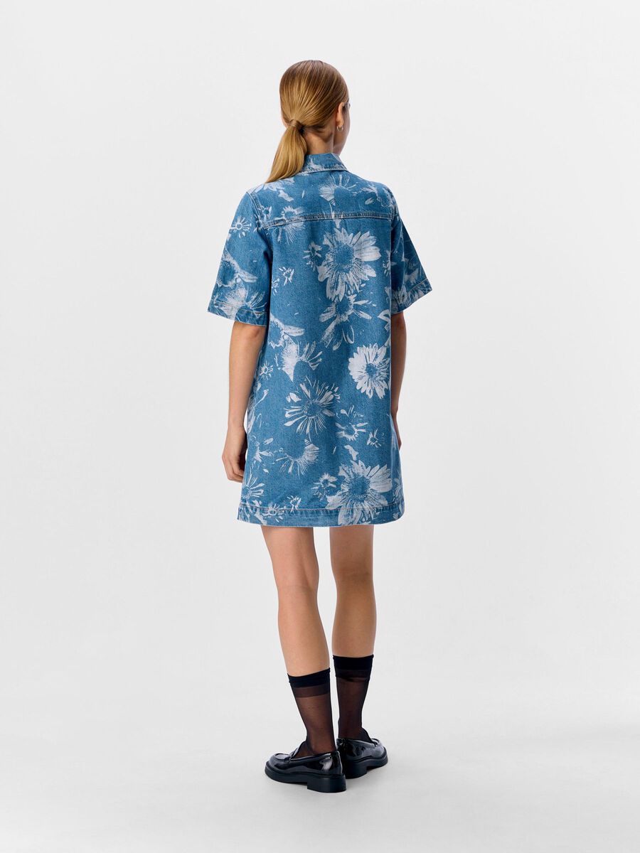 OBJECT IMPRIMÉ ROBE EN JEAN, Medium Blue Denim, highres - 23047102_MediumBlueDenim_004.jpg