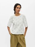 Product image thumbnail - GEBORDUURD TOP MET POFMOUWEN, Cloud Dancer | 2