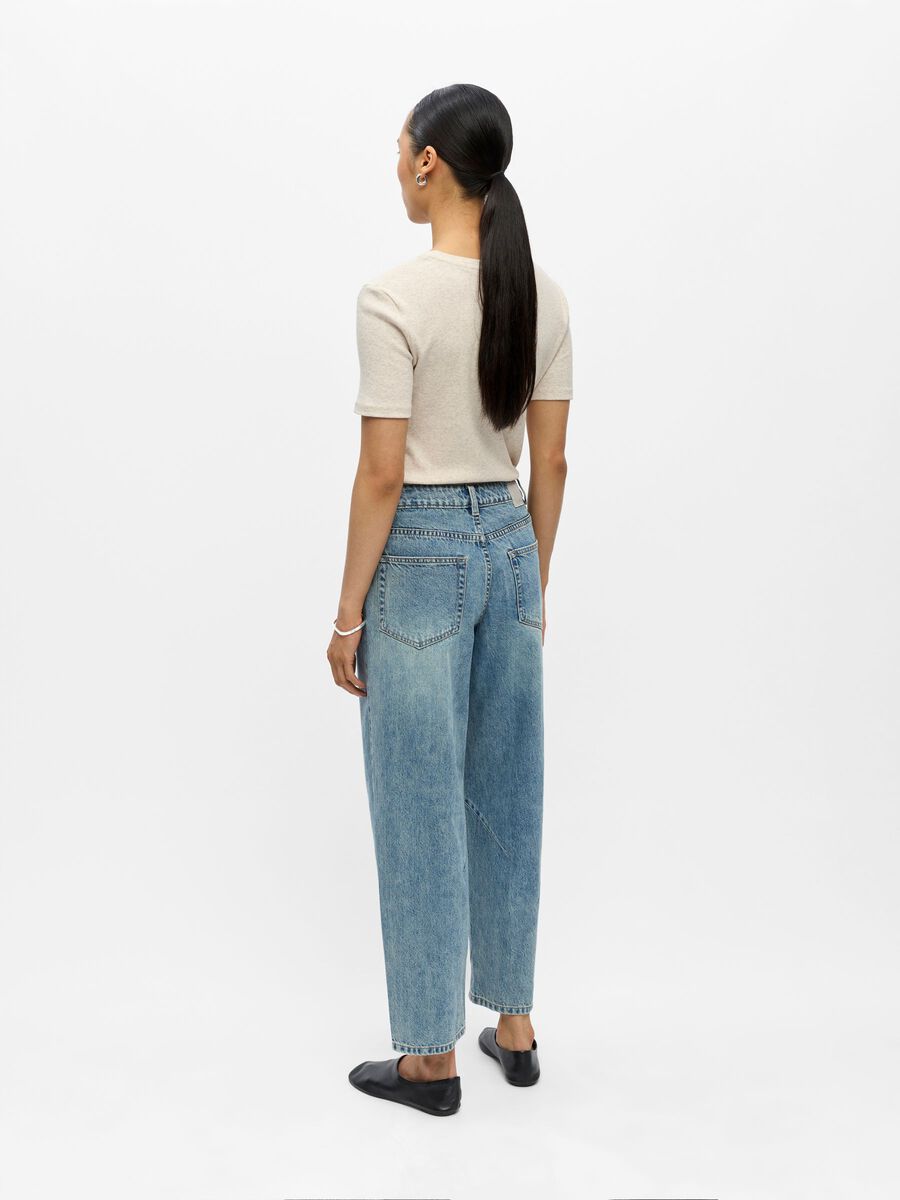 Carousel image - BARREL-FIT JEANS, Light Blue Denim | 3