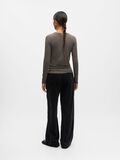 Product image thumbnail - LONG SLEEVED TOP, Morel | 3