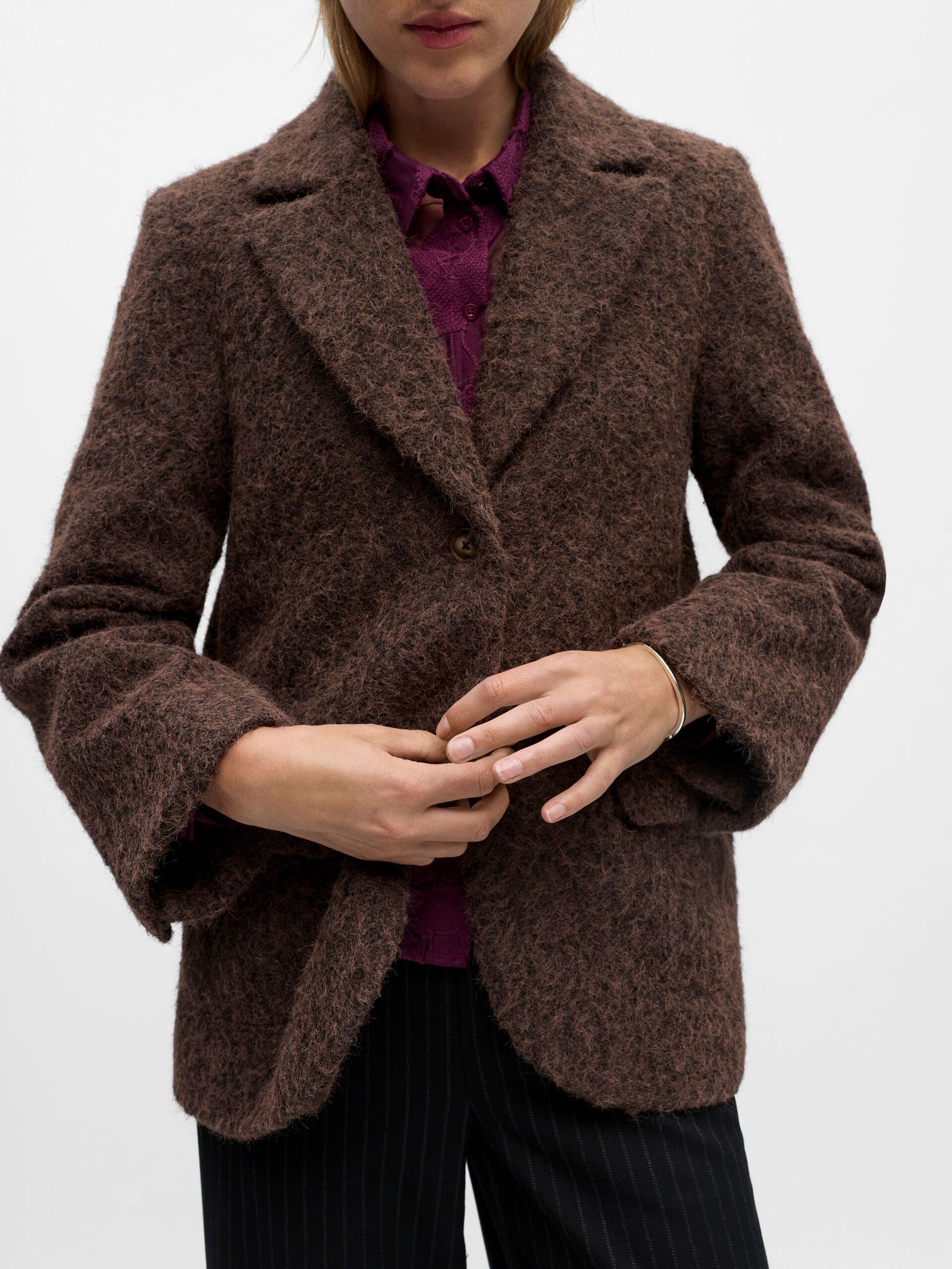 Carousel image - LONGLINE BLAZER, Seal Brown | 5