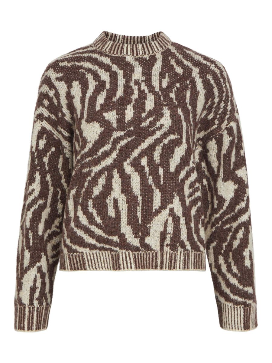 Object Collectors Item ANIMAL PRINT PULLOVER, Bitter Chocolate, highres - 23042941_BitterChocolate_1064843_001.jpg