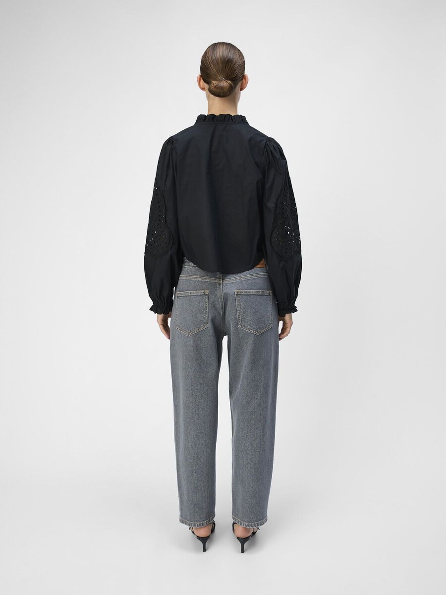 OBJECT EMBROIDERED SHIRT, Black, highres - 23046669_Black_004.jpg