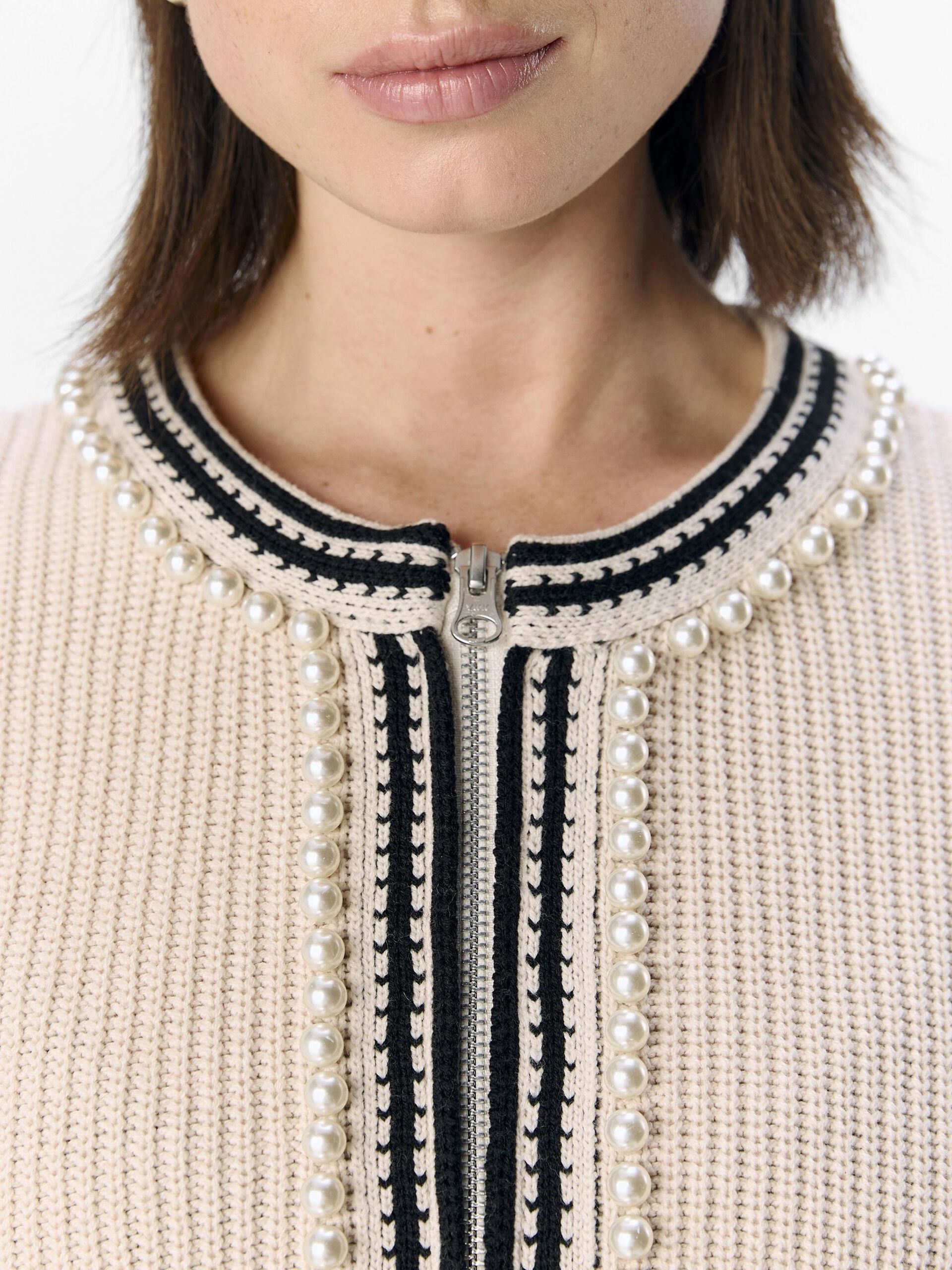 Carousel image - KNITTED CARDIGAN, White Sand | 5