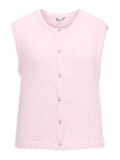 Product image thumbnail - CAP SLEEVED KNITTED VEST, Pink Lady | 1