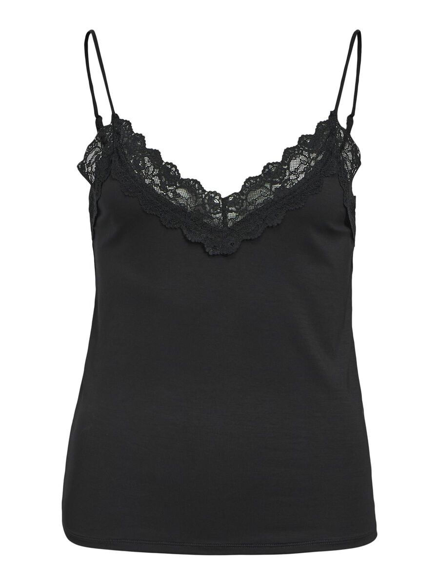 Object Collectors Item LACE SLEEVELESS TOP, Black, highres - 23031016_Black_001.jpg