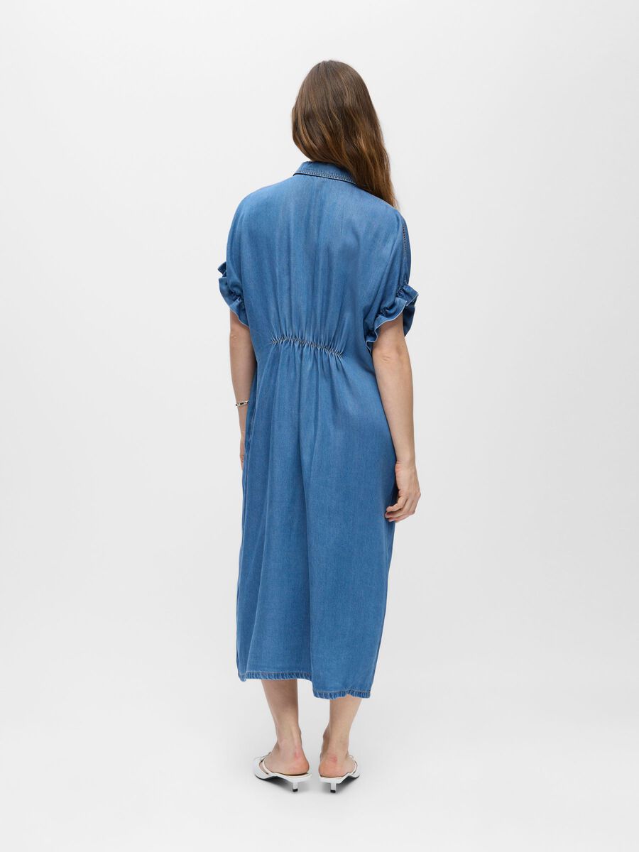 Product carousel image - &Agrave; MANCHES COURTES ROBE LONGUE, Medium Blue Denim | 2