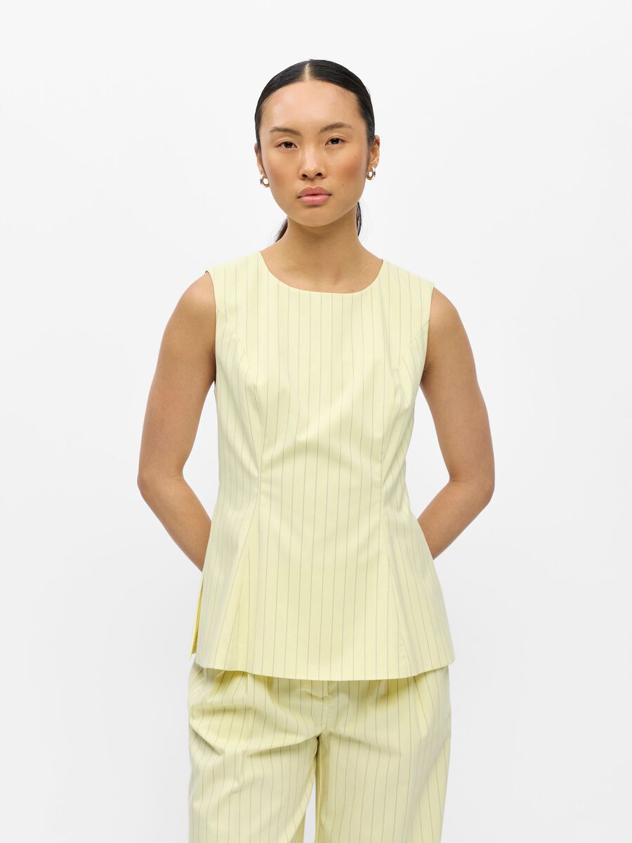 Product carousel image - PEPLUM TOP, Tender Yellow | 1