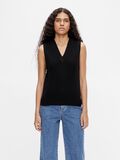 Object Collectors Item V-NECK KNITTED VEST, Black, highres - 23035776_Black_003.jpg