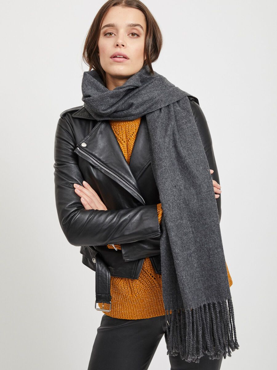 OBJECT WOOL SCARF, Dark Grey Melange, highres - 23027876_DarkGreyMelange_003.jpg