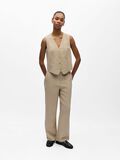 Product image thumbnail - MID WAIST WIDE-LEG TROUSERS, Humus | 4