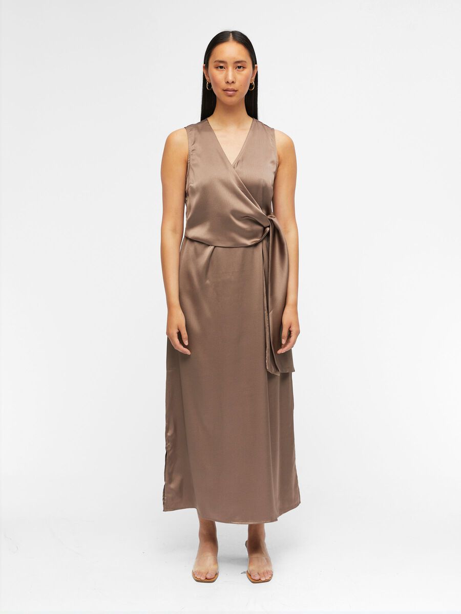 Object Collectors Item SATIN WRAP DRESS, Fossil, highres - 23040828_Fossil_003.jpg