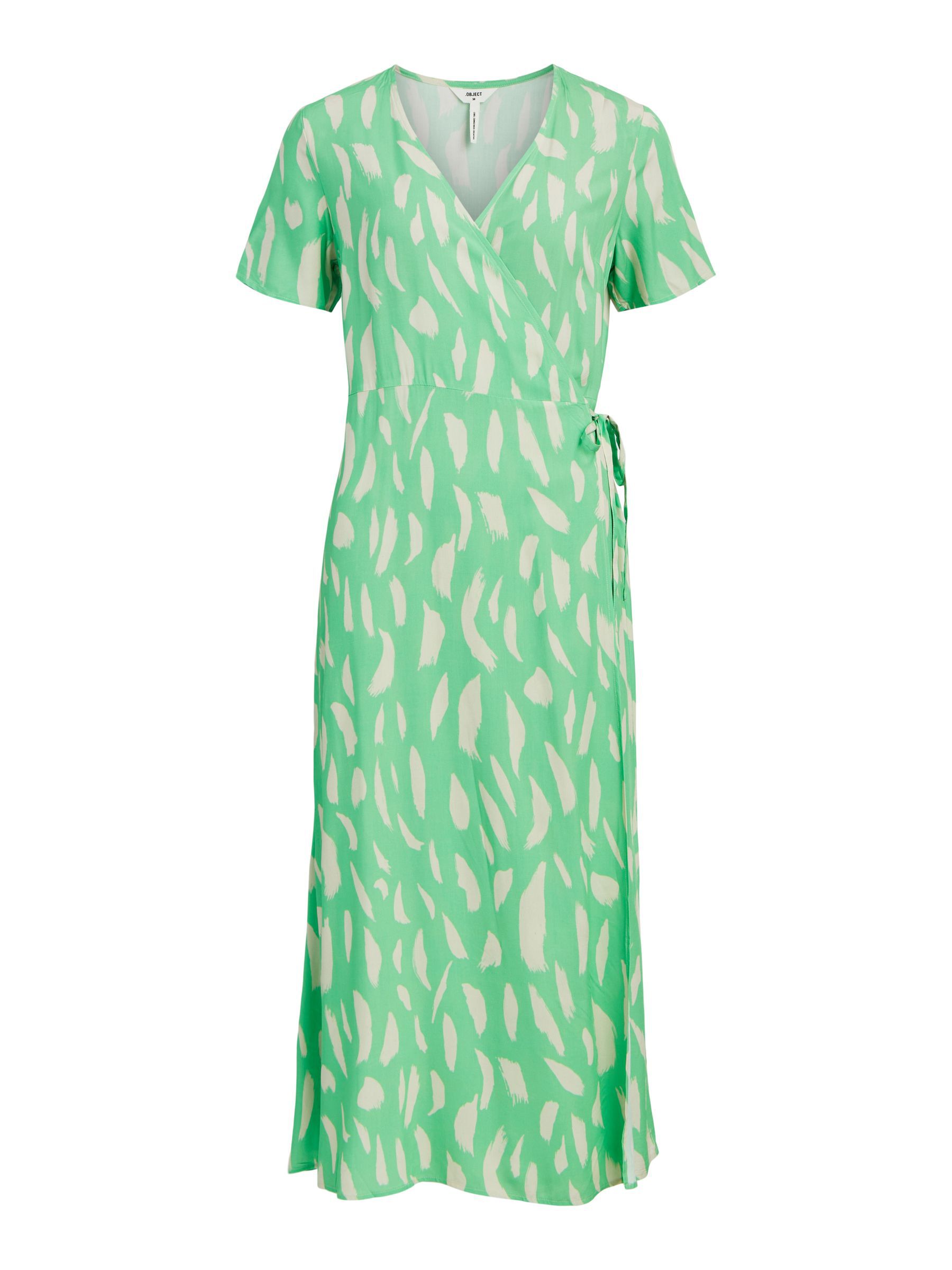FLORAL WRAP DRESS Green .OBJECT CI France