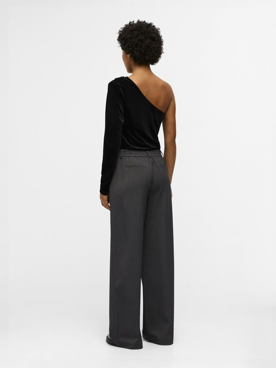 Carousel image - OBJLISA TROUSERS, Medium Grey Melange | 4