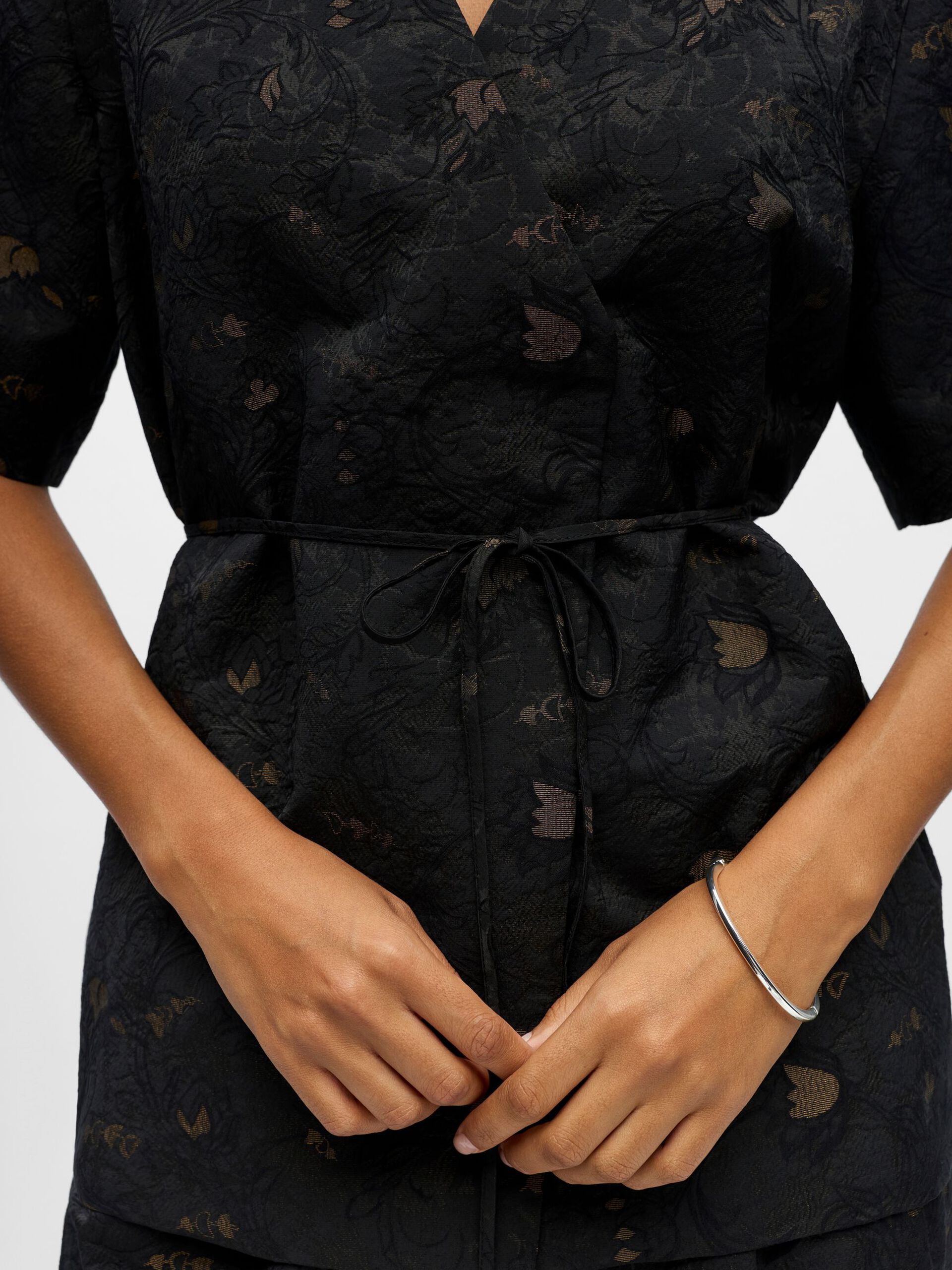 Carousel image - BLUSA INCROCIATA, Black | 5