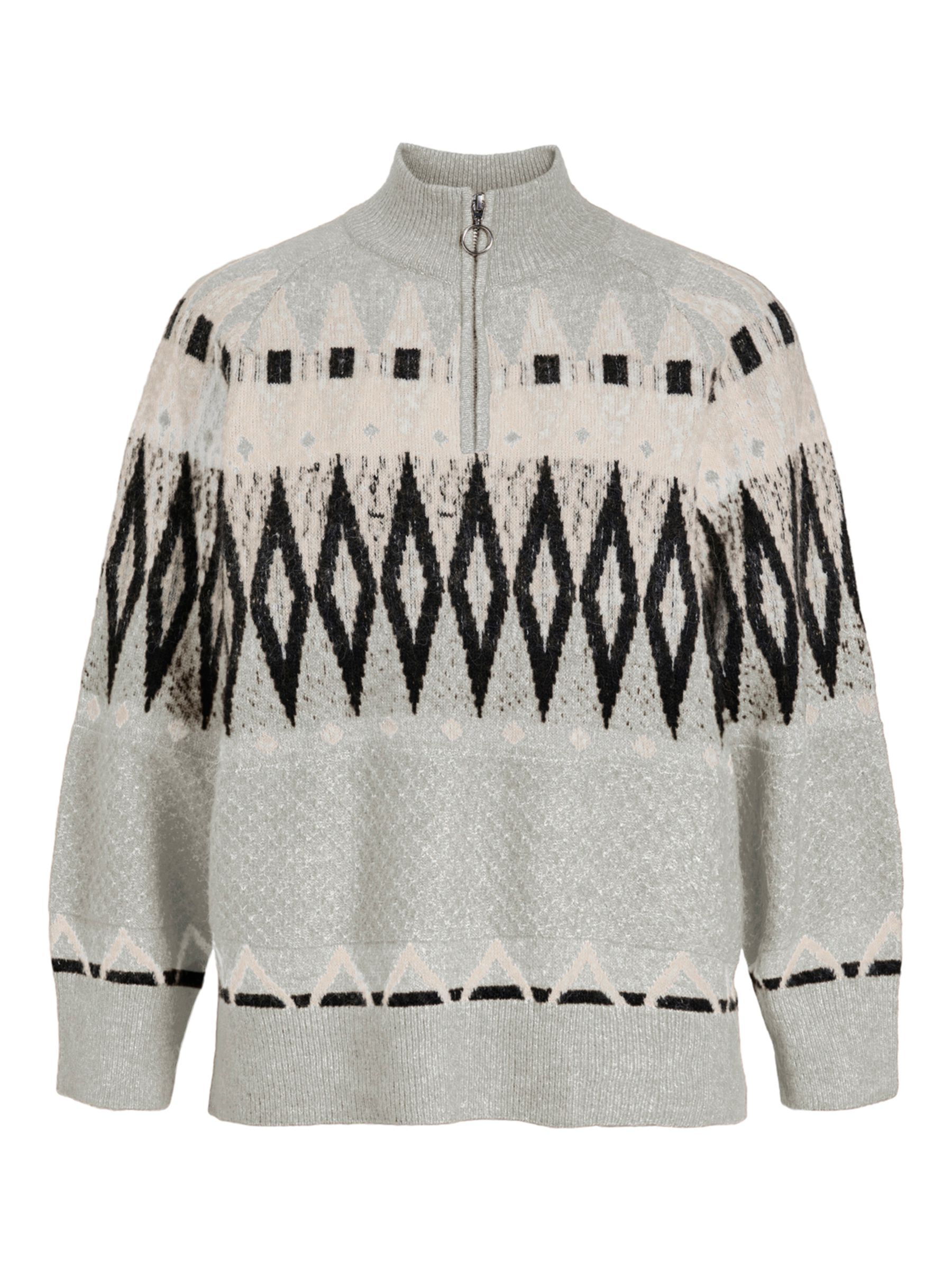 light grey half zip