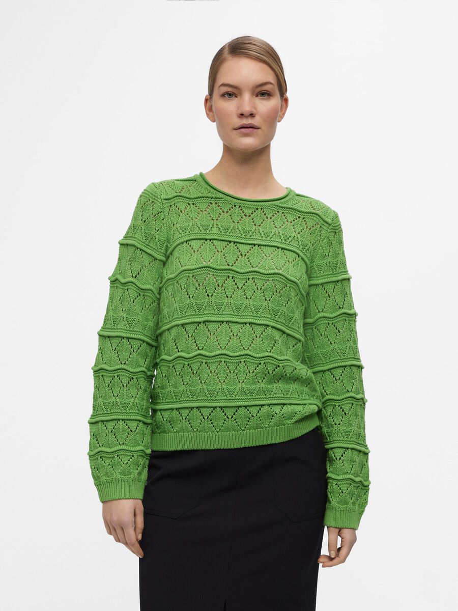 Object Collectors Item MANCHES LONGUES PULL EN MAILLE, Vibrant Green, highres - 23043459_VibrantGreen_1109502_003.jpg