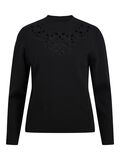 Object Collectors Item CUT-OUT KNITTED PULLOVER, Black, highres - 23040944_Black_001.jpg