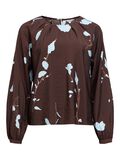 Product image thumbnail - PRINTED BLOUSE, Seal Brown | 1