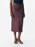 Product image thumbnail - COATED MIDI SKIRT, Mauve Wine | 2