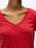 Product image thumbnail - V-NECK T-SHIRT, Poinsettia | 5