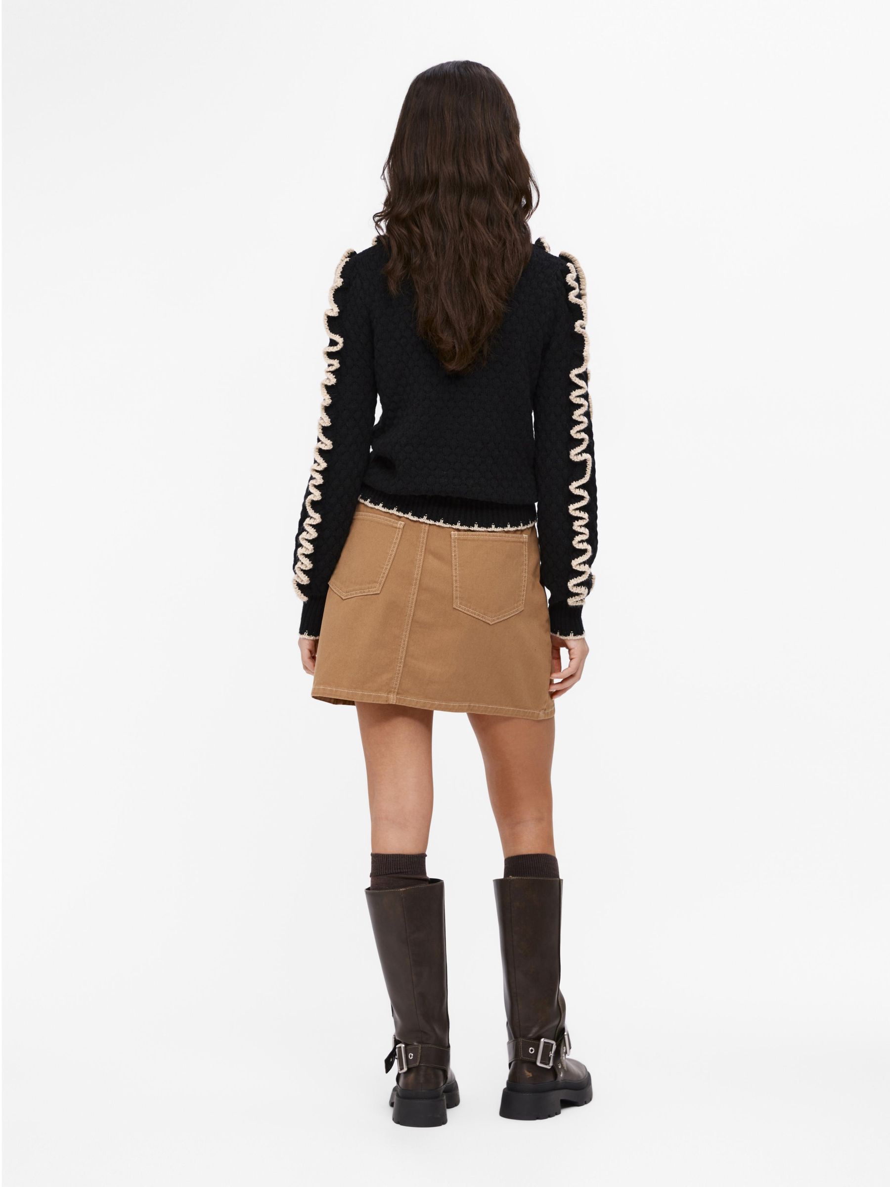 RUCHES SWEATER Zwart .OBJECT CI Belgie
