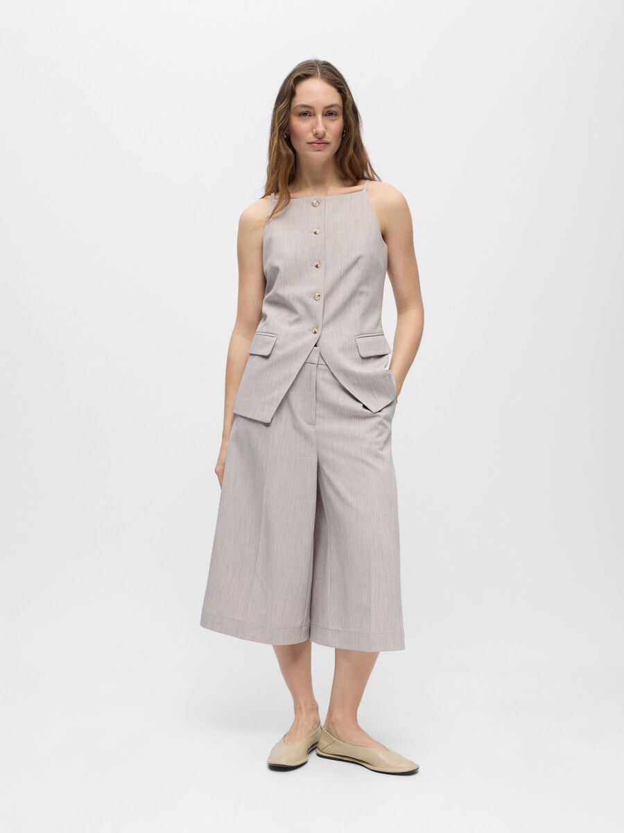 Carousel image - TAILORED BUTTO VEST TOP, Morel | 4