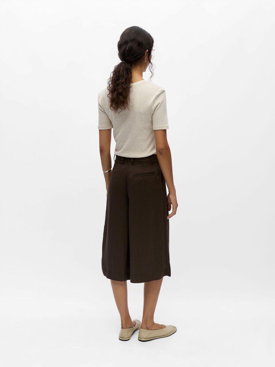 Product carousel image - ASYMMETRIC BERMUDA SHORTS, Seal Brown | 2