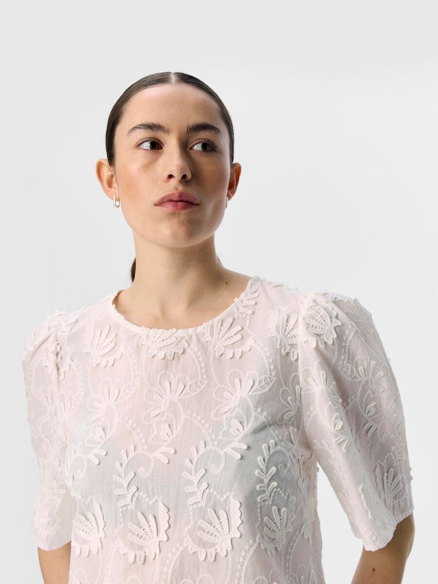 Carousel image - EMBROIDERED BLOUSE, Cloud Dancer | 5