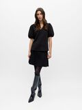 Product image thumbnail - PUFF SLEEVED TOP, Black | 4