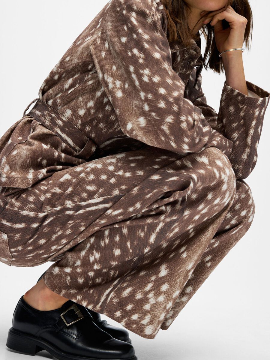Product carousel image - ANIMAL PRINT TROUSERS, Cocoa Brown | 6