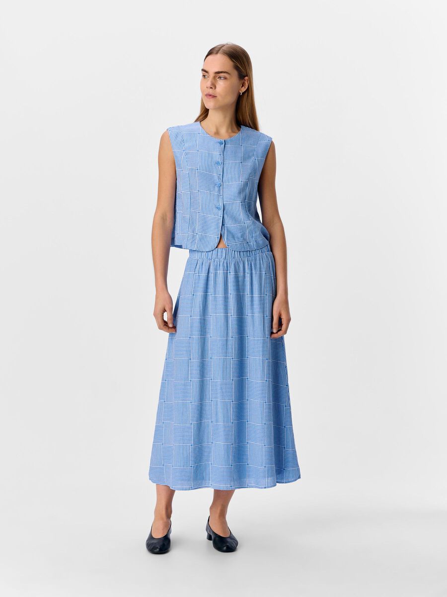 OBJECT A-LINE MIDI SKIRT, White, highres - 23046342_White_1183023_005.jpg