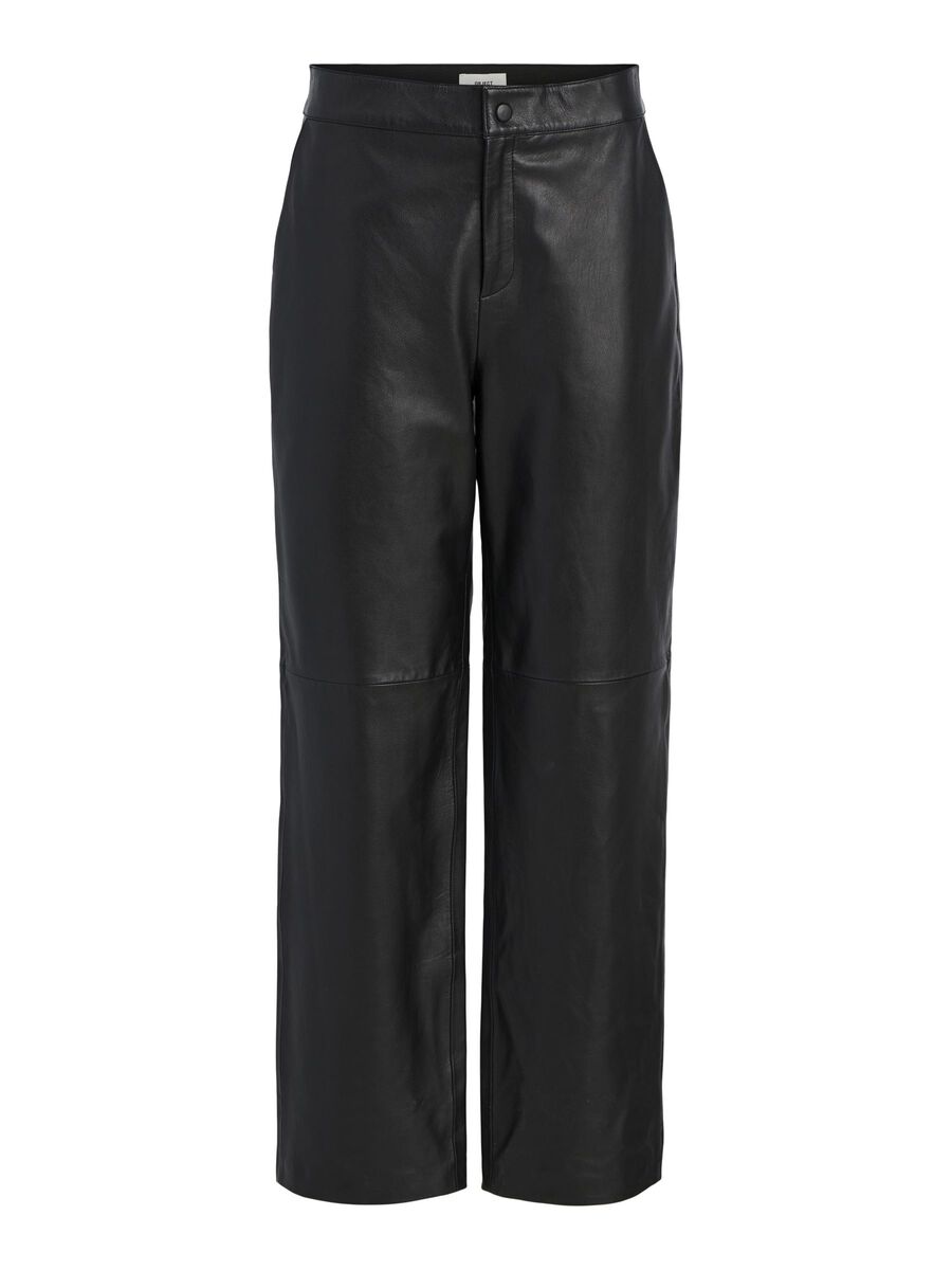 Object Collectors Item RACCOURCI PANTALON EN CUIR, Black, highres - 23039578_Black_001.jpg