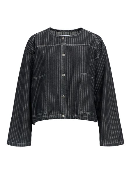 OBJECT STRIPED SHIRT, Black Denim, highres - 23048216_BlackDenim_1240689_001.jpg